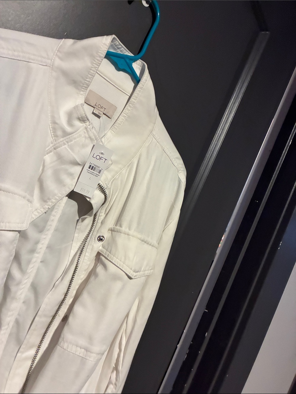 Loft white zip up jacket - Picture 5 of 7